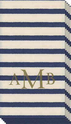 Blue Stripe Caspari Guest Towels